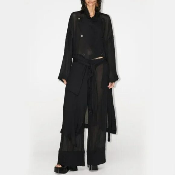 Zara Mesh Trench Coat Size M - Picture 2 of 5